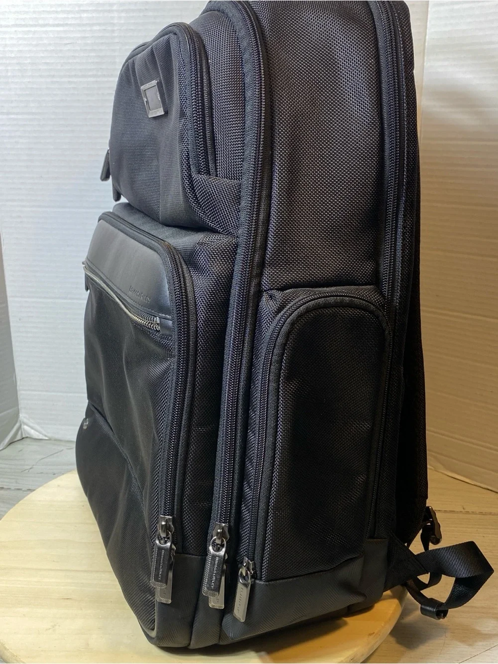 Briggs & Riley @work Large Cargo Backpack Black Laptop Travel Bag KP436-4 Clean